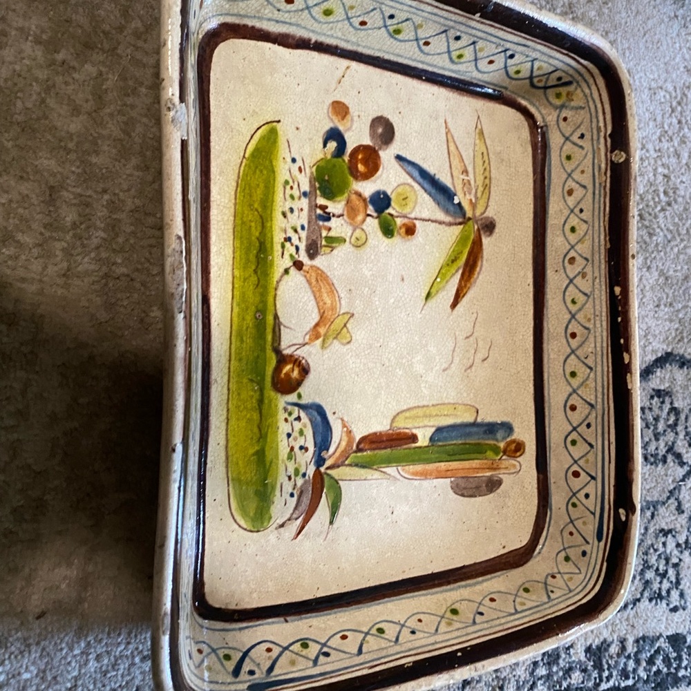 1940’s Mexican pottery. 12x10. Used condition.